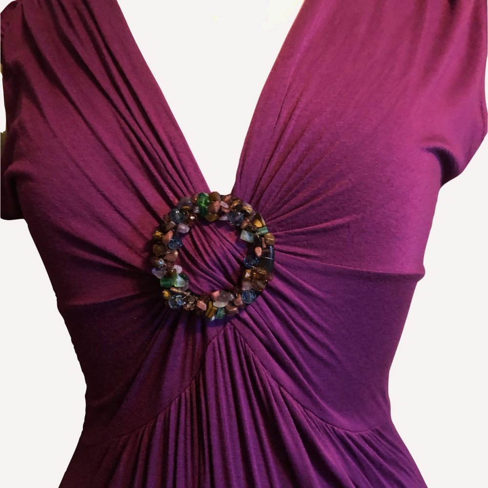 Soprano Purple form-fitting Maxi dress
